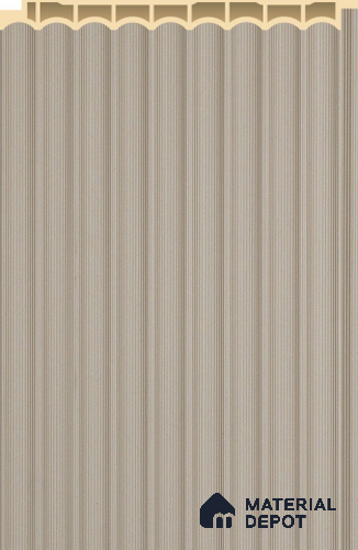 Linen Beige Plain Colour Louver PN 02573 K 9.5 ft x 5 inch WPC Panel - 12 mm | Suitable for Feature Wall, TV Unit & Living Room | Width is Subjected to 5% Variation