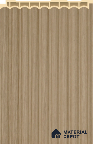 Light Oak Plain Colour Louver PN 02573 9.5 ft x 5 inch WPC Panel - 12 mm | Suitable for Feature Wall, TV Unit & Living Room | Width is Subjected to 5% Variation