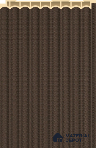 Chocolate Brown Plain Colour Louver PN 02573 H 9.5 ft x 5 inch WPC Panel - 12 mm | Suitable for Feature Wall, TV Unit & Living Room | Width is Subjected to 5% Variation