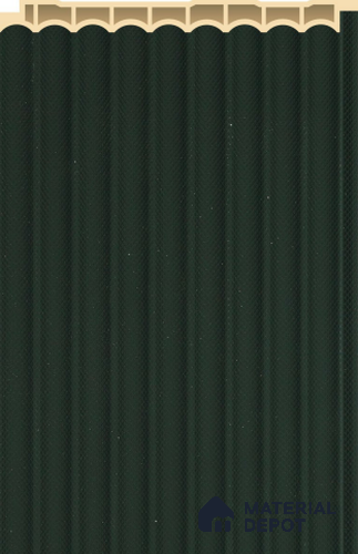 Forest Green Plain Colour Louver PN 02573 L 9.5 ft x 5 inch WPC Panel - 12 mm | Suitable for Feature Wall, TV Unit & Living Room | Width is Subjected to 5% Variation