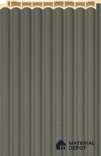 Olive Grey Plain Colour Louver PN 02573 G 9.5 ft x 5 inch WPC Panel - 12 mm | Suitable for Feature Wall, TV Unit & Living Room | Width is Subjected to 5% Variation