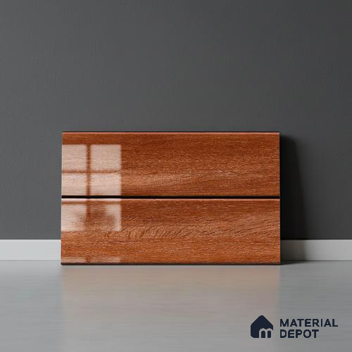 TL 01905 C Chestnut Brown Dark 18 x 12 inch Glossy Finish Ceramic Wall Tile - 6 mm