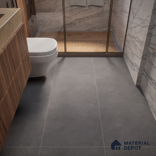 TL 01496 Davys Grey 2 ft x 2 ft Matte Finish Wall and Floor Porcelain Tile - 9 mm