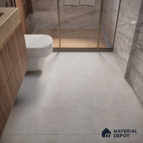 TL 01498 Grey 2 ft x 2 ft Matte Finish Wall and Floor Porcelain Tile - 9 mm