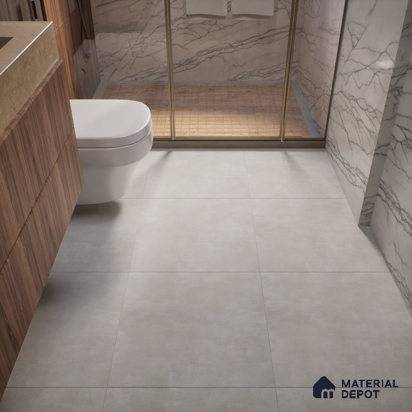 TL 01498 Grey 2 ft x 2 ft Matte Finish Wall and Floor Porcelain Tile - 9 mm