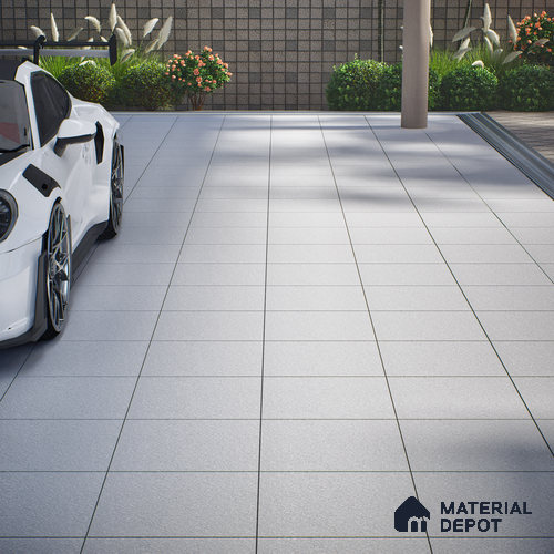 Parking Floor Tile TL 07570 Canvas Bloom | 16 x 16 inch | Anti Skid Matte Finish Heavy Duty Vitrified Tile - 12 mm | Suitable For High Traffic Areas, Terrace, Balcony | Pattern Alignment May Vary | 2-3 mm Spacer is Mandatory