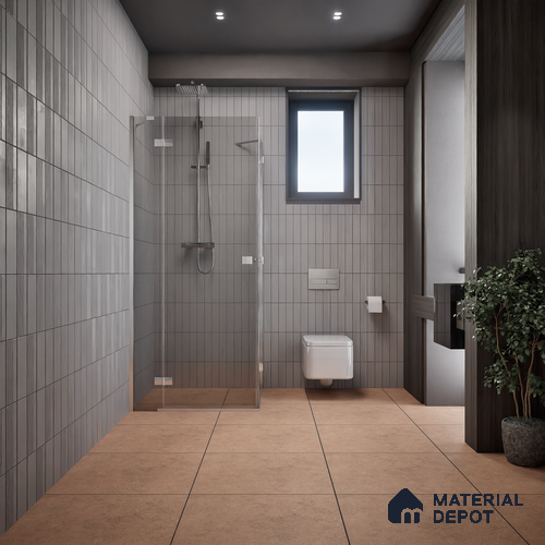 Stone Look Floor & Wall Tile TL 06016 B Texture Shimmer 2 ft x 2 ft Rustic Carving Matte Finish Vitrified Tile - 9 mm | 4 Random Design | Suitable For Living Room, Bedroom, Bathroom, Kitchen & Dining