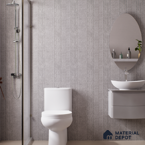Geometric Look Floor & Wall Tile TL 06017 Pixel Glaze 2 ft x 2 ft Rustic Carving Matte Finish Vitrified Tile - 9 mm | Suitable For Living Room, Bedroom, Bathroom, Kitchen & Dining