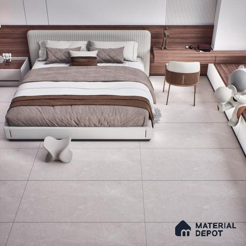 Carving Floor & Wall Tile TL 05612 Gravier Subtle Crema 2 ft x 4 ft Vitrified Rustic Carving Matte Finish - 9 mm | 6 Random Design | Suitable for Living Room, Bedroom, Bathroom