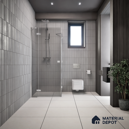 Plain Look Floor Tile TL 06129 Alabaster Vein 2 ft x 2 ft Matte Finish Vitrified Tile - 9 mm |  Suitable For Living Room, Bedroom & Dining