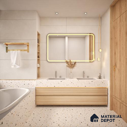 Cement Floor & Wall Tile TL 06132 B Eternity Dove Grande 4 ft x 2 ft Vitrified Colour Body Matte Finish - 9 mm | Suitable For Living Room, Bedroom, Bathroom, Kitchen