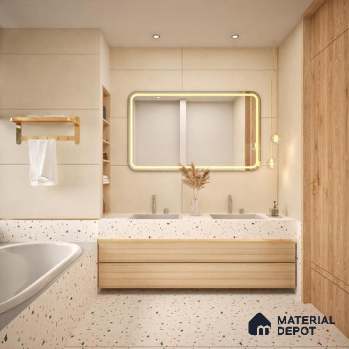 Cement Floor & Wall Tile TL 06132 C Eternity Mist Grande 4 ft x 2 ft Vitrified Colour Body Matte Finish - 9 mm | Suitable For Living Room, Bedroom, Bathroom, Kitchen