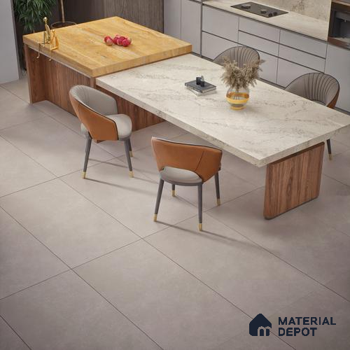 Cement Floor & Wall Tile TL 06132 Eternity Ash Grande 4 ft x 2 ft Vitrified Colour Body Matte Finish - 9 mm | Suitable For Living Room, Bedroom, Bathroom, Kitchen