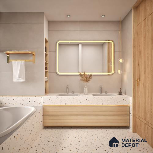Cement Floor & Wall Tile TL 06132 Eternity Ash Grande 4 ft x 2 ft Vitrified Colour Body Matte Finish - 9 mm | Suitable For Living Room, Bedroom, Bathroom, Kitchen