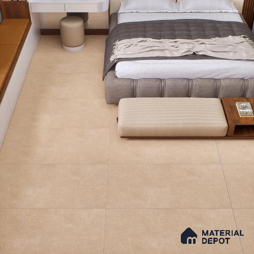 Cement Floor & Wall Tile TL 06132 D Eternity Mocha Grande 4 ft x 2 ft Vitrified Colour Body Matte Finish - 9 mm | Suitable For Living Room, Bedroom, Bathroom, Kitchen