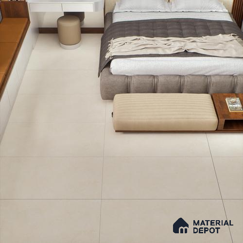 Cement Floor & Wall Tile TL 06133 B Aqua Stone Crema 4 ft x 2 ft Vitrified Drew Grit Matte Finish - 9 mm | 12 Random Design | Suitable For Living Room, Bedroom, Bathroom, Kitchen