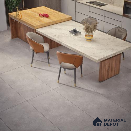 Cement Floor & Wall Tile TL 06133 C Aqua Stone Grey 4 ft x 2 ft Vitrified Drew Grit Matte Finish - 9 mm | 12 Random Design | Suitable For Living Room, Bedroom, Bathroom, Kitchen | Image 07