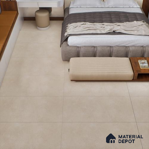 Cement Floor & Wall Tile TL 06133 D Aqua Stone Taupe 4 ft x 2 ft Vitrified Drew Grit Matte Finish - 9 mm | 12 Random Design | Suitable For Living Room, Bedroom, Bathroom, Kitchen