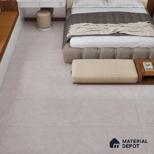 Cement Floor & Wall Tile TL 06134 G Elegance Grey 4 ft x 2 ft Vitrified Matte Finish - 9 mm | 4 Random Design | Suitable For Living Room, Bedroom, Bathroom, Kitchen
