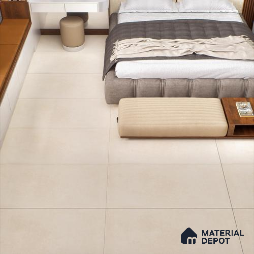 Cement Floor & Wall Tile TL 06128 B Everest Crema 4 ft x 2 ft Vitrified Matte Finish - 9 mm | 6 Random Design | Suitable For Living Room, Bedroom, Bathroom, Kitchen