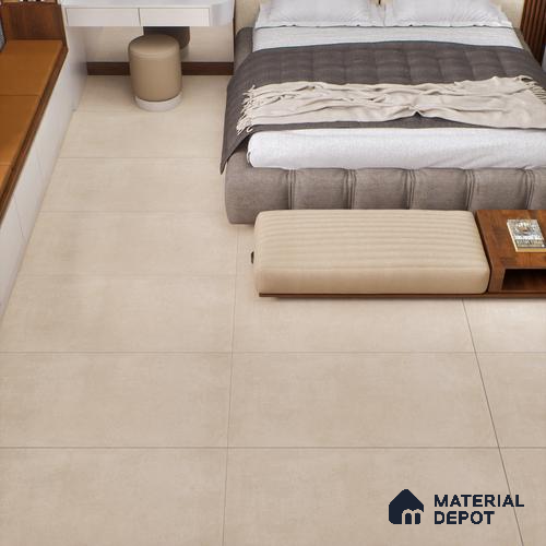 Cement Floor & Wall Tile TL 06128 E Everest Taupe 4 ft x 2 ft Vitrified Matte Finish - 9 mm | 6 Random Design | Suitable For Living Room, Bedroom, Bathroom, Kitchen