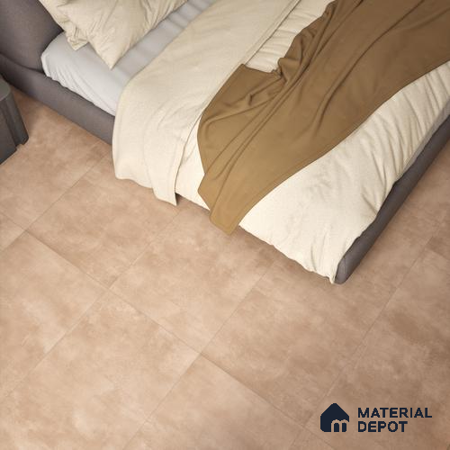 Cement Floor & Wall Tile TL 06266 I Stellar Cosmic Cocoa 4 ft x 2 ft Vitrified Punch Finish - 9 mm (Random Design 4) | Suitable for Living Room, Bedroom, Bathroom & Kitchen