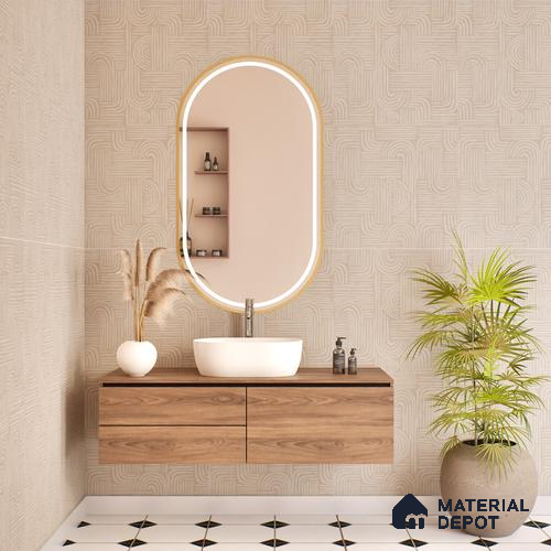 Patterned Floor & Wall Tile TL 06087 B Nios Abstract Decor 4 ft x 2 ft Vitrified Matte Finish - 9 mm | 2 Random Design | Suitable For Living Room, Bedroom, Bathroom, Kitchen