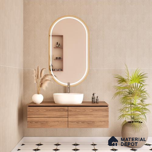 Patterned Floor & Wall Tile TL 06087 C Nios Conch Decor 4 ft x 2 ft Vitrified Matte Finish - 9 mm | Suitable For Living Room, Bedroom, Bathroom, Kitchen