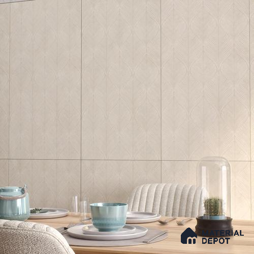 Patterned Floor & Wall Tile TL 06087 C Nios Conch Decor 4 ft x 2 ft Vitrified Matte Finish - 9 mm | Suitable For Living Room, Bedroom, Bathroom, Kitchen