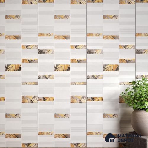 Highlighter Wall Tile TL 05520 B Prestige Imperial Ivory Decor 2 ft x 4 ft Vitrified Matte Finish - 9 mm  | Suitable for Living Room, Bedroom, Bathroom