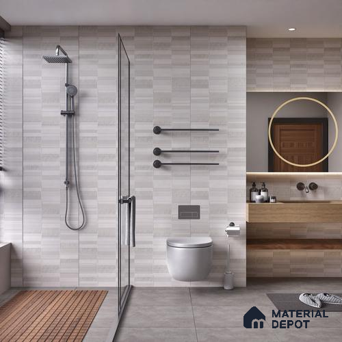 Highlighter Wall Tile TL 05520 F Prestige Imperial Bianco Decor 2 ft x 4 ft Vitrified Matte Finish - 9 mm | Suitable for Living Room, Bedroom, Bathroom