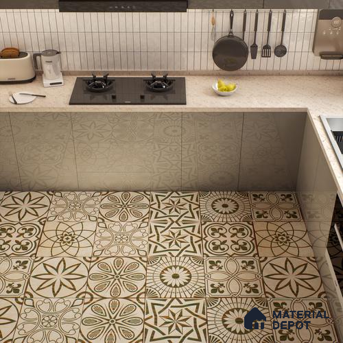Moroccan Tile TL 04794 B Zellige Kent Decor Beige 1 ft x 1 ft Vitrified Matte Finish - 11 mm | Random Design | Suitable for Kitchen, Bathroom, Balcony Floor & Wall | Please Expect a Slight Variation of Pattern