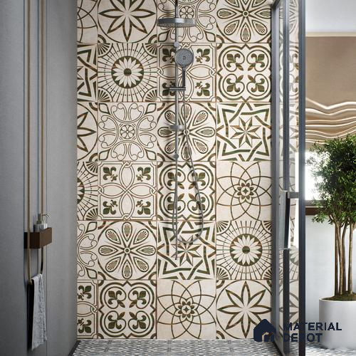 Moroccan Tile TL 04794 B Zellige Kent Decor Beige 1 ft x 1 ft Vitrified Matte Finish - 11 mm | Random Design | Suitable for Kitchen, Bathroom, Balcony Floor & Wall | Please Expect a Slight Variation of Pattern