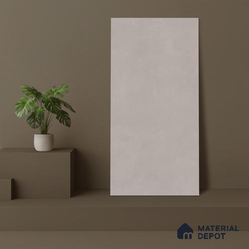 Cement Wall & Floor Tile TL 06180 Lemmy Ash 4 ft x 2 ft Vitrified Lustera Effect Feather Feel Matte Finish - 8.5 mm | 11 Random Design | Suitable for Living Room, Bedroom, Bathroom