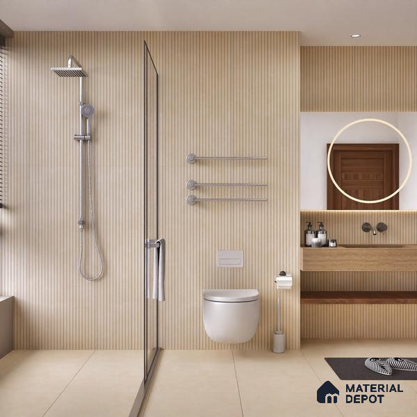 Punch Wall Tile TL 06182 B Lemmy Crema Comb 4 ft x 2 ft Vitrified Lustera Effect Feather Feel Matte Finish - 8.5 mm | Suitable for Living Room, Bedroom, Bathroom
