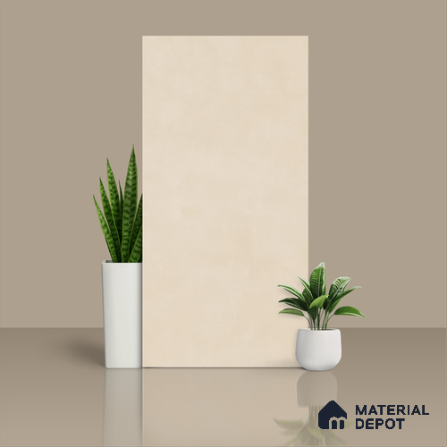 Cement Wall & Floor Tile TL 06182 Lemmy Crema 4 ft x 2 ft Vitrified Lustera Effect Feather Feel Matte Finish - 8.5 mm | 11 Random Design | Suitable for Living Room, Bedroom, Bathroom