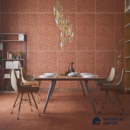 Punch Wall Tile TL 06185 C Trigon Lemmy Grape Triangle 4 ft x 2 ft Vitrified Lustera Effect Feather Feel Matte Finish - 8.5 mm | 3 Random Design | Suitable for Living Room, Bedroom, Bathroom