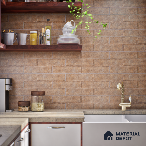 TL 03727 J Rust 300x75 mm Matte Finish Ceramic Wall  Subway Tile - 10 mm