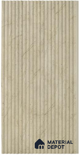 Beige Marble Look PN 06536 8 ft x 0.3 ft Louver - 6 mm | Suitable for TV Unit, Wardrobe, Kitchen Cabinets