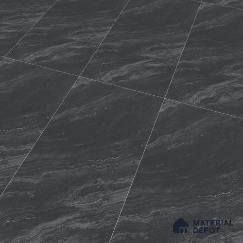 Marble Floor & Wall Tile | TL 00678 Coal Black 4 ft x 2 ft Matte Finish Full Body Vitrified Tile - 9 mm | Suitable For Living Room, Bedroom, Dining Area