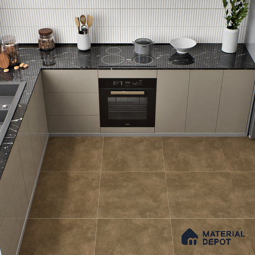 Stone Wall & Floor Tile TL 00563 Coffee Brown 2 ft x 2 ft Matte Finish Digital Porcelain Tile - 9.5 mm