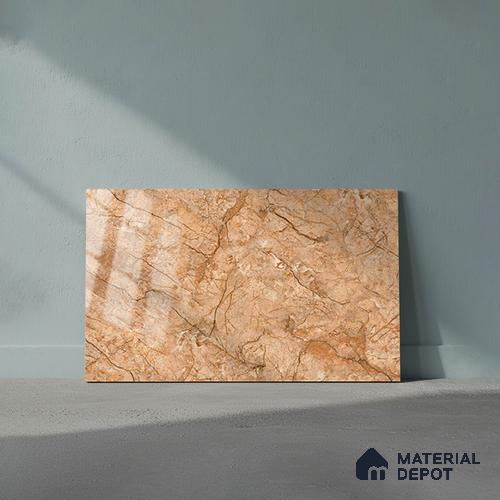TL 01900 A Coffee Brown Dark 18 x 12 inch Glossy Finish Ceramic Wall Tile - 6 mm
