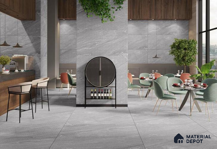 Stone Floor & Wall Tile TL 04448 Corten Coco 4 ft x 2 ft Digital Punch Matte Finish Vitrified Tile - 9 mm | 4 Random Design | Suitable For Living Room, Bedroom, Bathroom