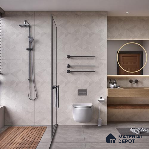 Highlighter Wall Tile TL 06642 B Fontana Bianco Hexa 4 ft x 2 ft Vitrified Matte Finish - 9 mm | (Random 5) | Suitable for Living Room, Bedroom, Bathroom, Kitchen, Office, Elevation & Dining