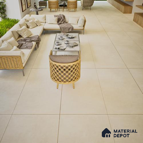 Stone Look Wall & Floor Tile TL 06615 C Terre Avorio 4 ft x 2 ft Vitrified Matte Finish - 9 mm | Random 3 | Suitable for Living Room, Bedroom, Bathroom, Kitchen, Dining
