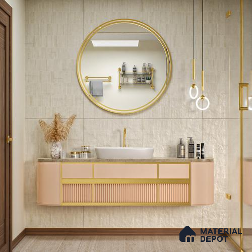 Stacked Stone Wall Tile TL 06615 D Terre Avorio Decor 4 ft x 2 ft Vitrified Matte Finish - 9 mm | | Suitable for Living Room, Bedroom, Bathroom, Kitchen, Dining