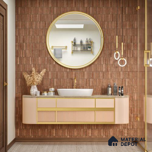 Stacked Stone Wall Tile TL 06615 F Terre Cotto Decor 4 ft x 2 ft Vitrified Matte Finish - 9 mm | | Suitable for Living Room, Bedroom, Bathroom, Kitchen, Dining