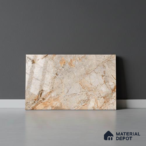TL 01922 C Stone Beige Dark 18 x 12 inch Glossy Finish Ceramic Wall Tile - 6 mm