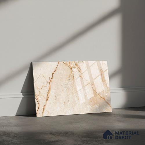 TL 01921 C Marble Beige Dark 18 x 12 inch Glossy Finish Ceramic Wall Tile - 6 mm