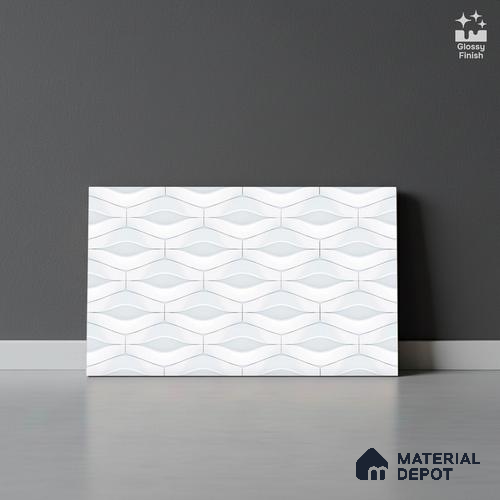 TL 01892 A Crystal Light 18 x 12 inch Glossy Finish Ceramic Wall Tile - 6 mm
